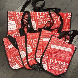Lululemon shopping totes 2 large 5 small